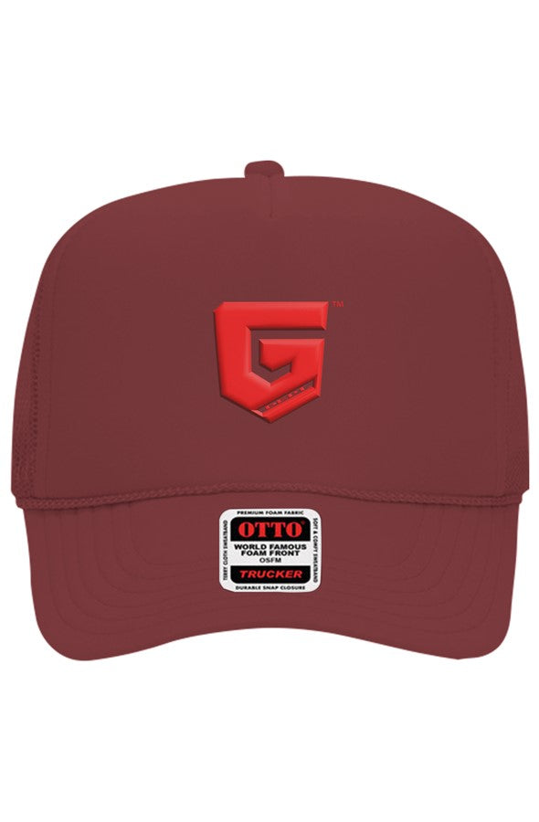 Ghetto Dept. Red Shield 5 Panel Trucker Hat