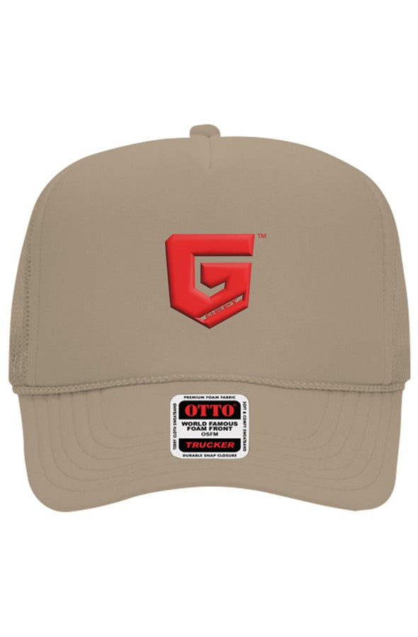 Ghetto Dept. Red Shield 5 Panel Trucker Hat