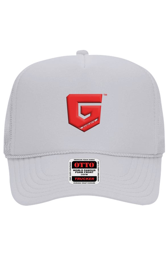 Ghetto Dept. Red Shield 5 Panel Trucker Hat