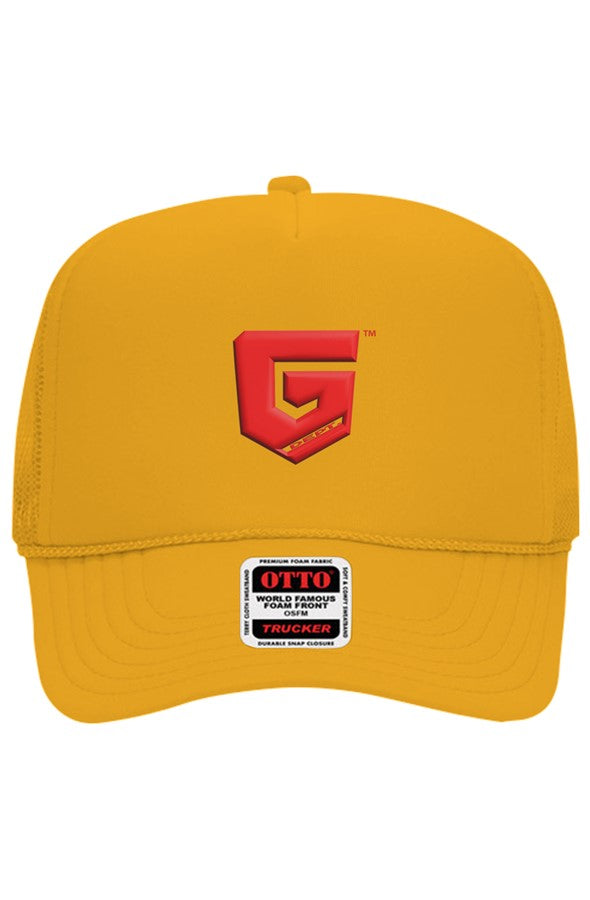 Ghetto Dept. Red Shield 5 Panel Trucker Hat