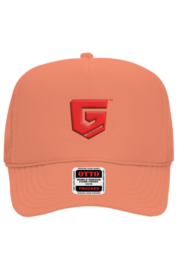 Ghetto Dept. Red Shield 5 Panel Trucker Hat