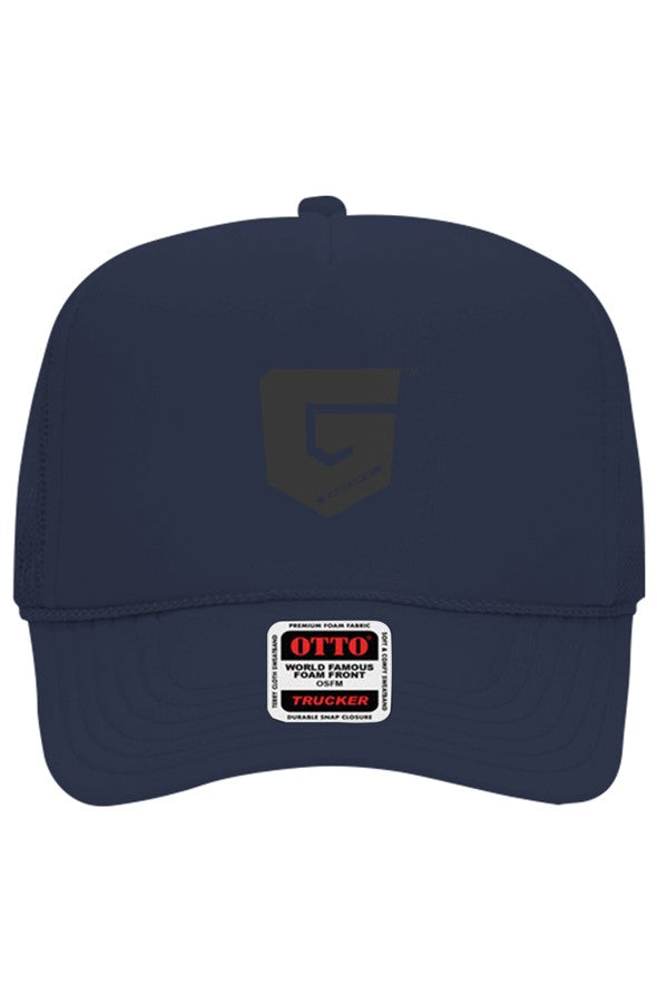 Ghetto Dept. Black Shield 5 Panel Trucker Hat