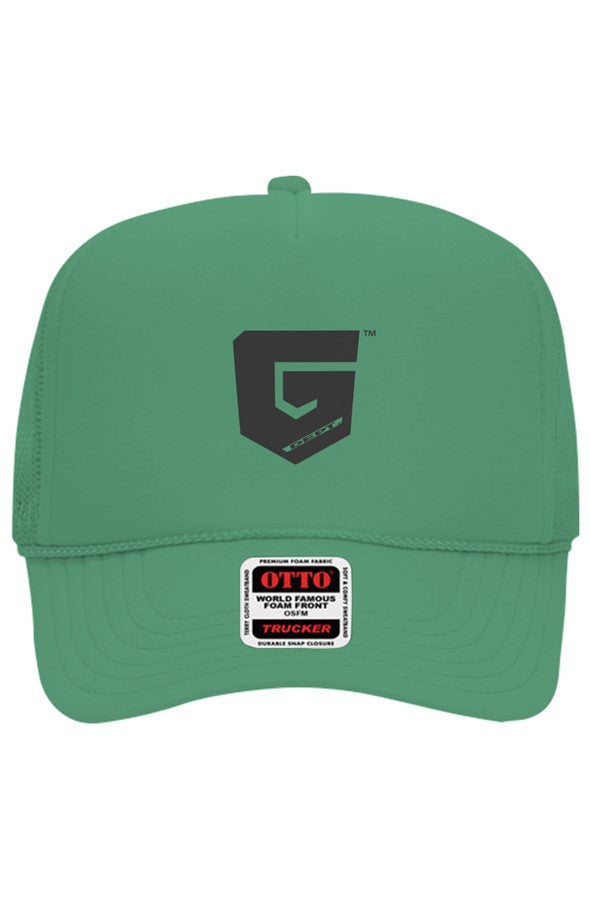 Ghetto Dept. Black Shield 5 Panel Trucker Hat