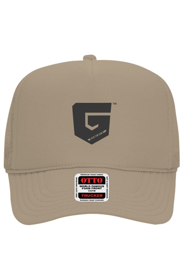 Ghetto Dept. Black Shield 5 Panel Trucker Hat