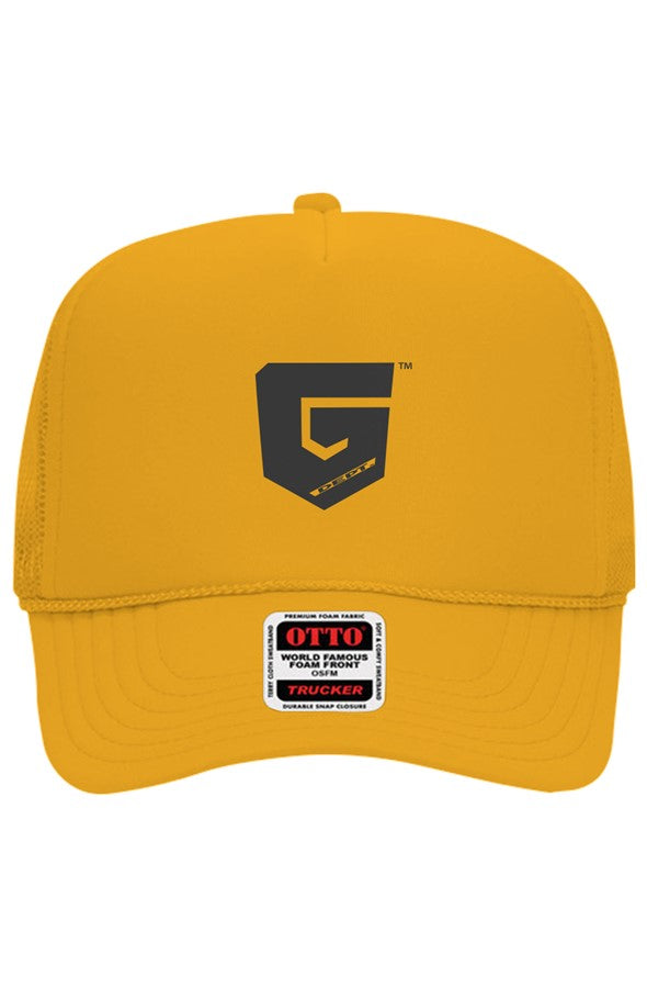 Ghetto Dept. Black Shield 5 Panel Trucker Hat