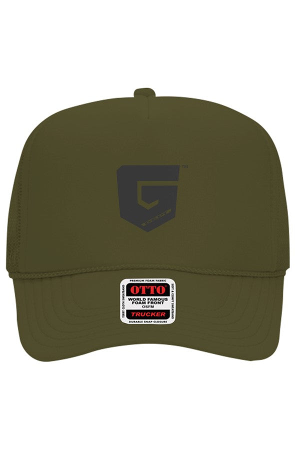Ghetto Dept. Black Shield 5 Panel Trucker Hat