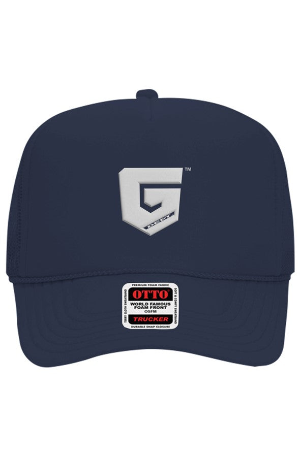 Ghetto Dept. White Shield 5 Panel Trucker Hat
