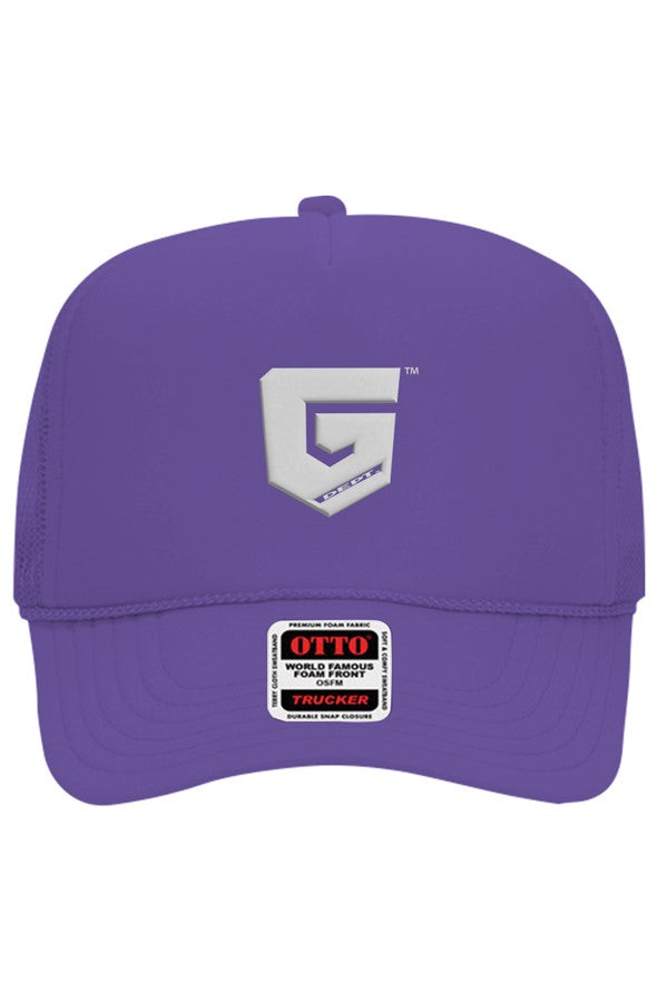 Ghetto Dept. White Shield 5 Panel Trucker Hat