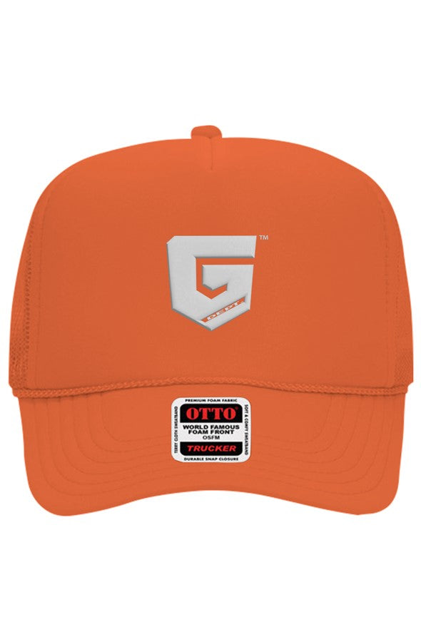 Ghetto Dept. White Shield 5 Panel Trucker Hat