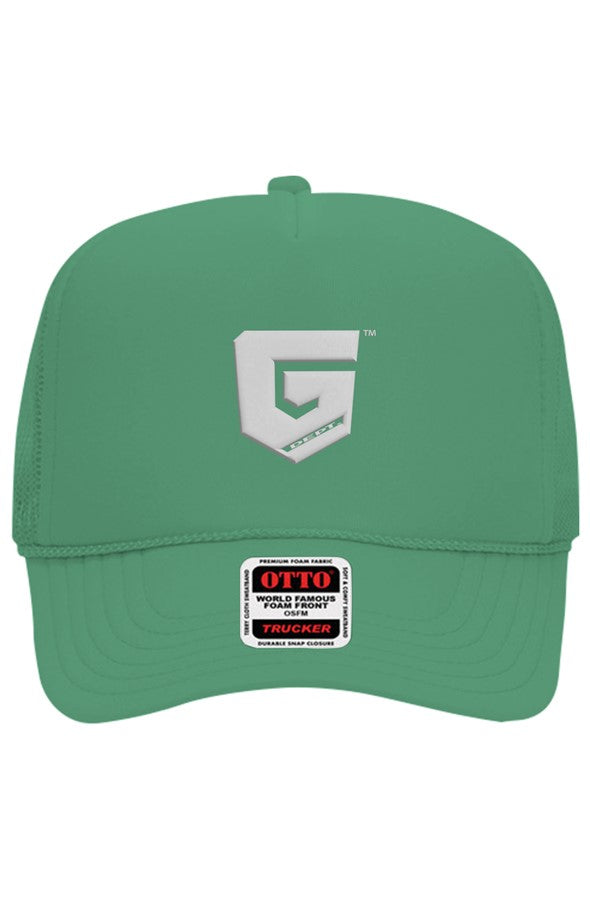 Ghetto Dept. White Shield 5 Panel Trucker Hat