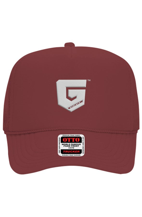 Ghetto Dept. White Shield 5 Panel Trucker Hat