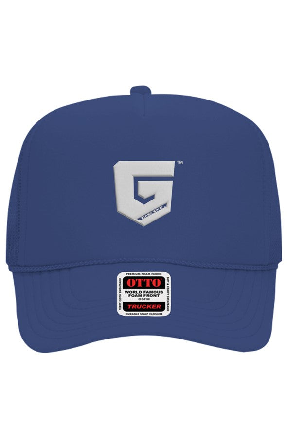 Ghetto Dept. White Shield 5 Panel Trucker Hat