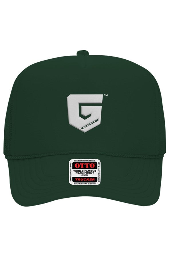 Ghetto Dept. White Shield 5 Panel Trucker Hat