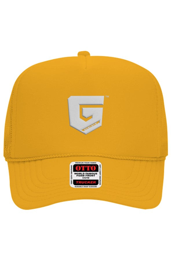 Ghetto Dept. White Shield 5 Panel Trucker Hat