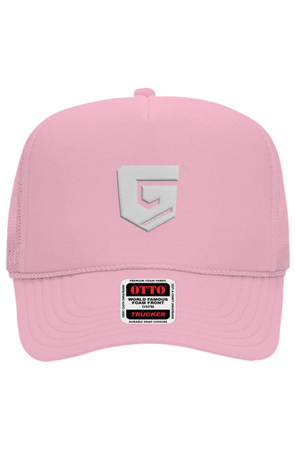 Ghetto Dept. White Shield 5 Panel Trucker Hat
