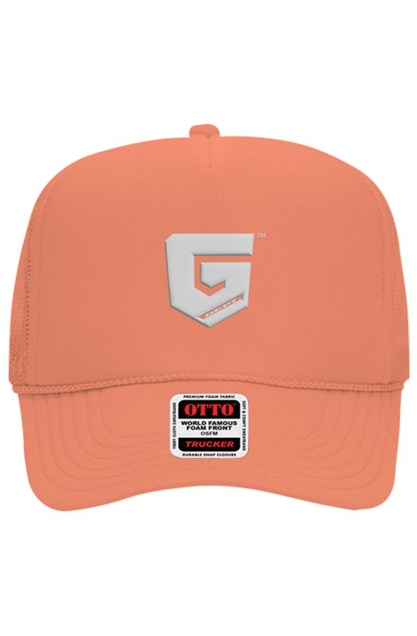 Ghetto Dept. White Shield 5 Panel Trucker Hat