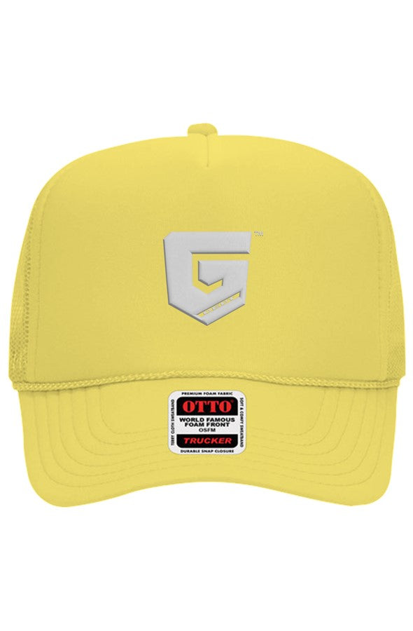 Ghetto Dept. White Shield 5 Panel Trucker Hat