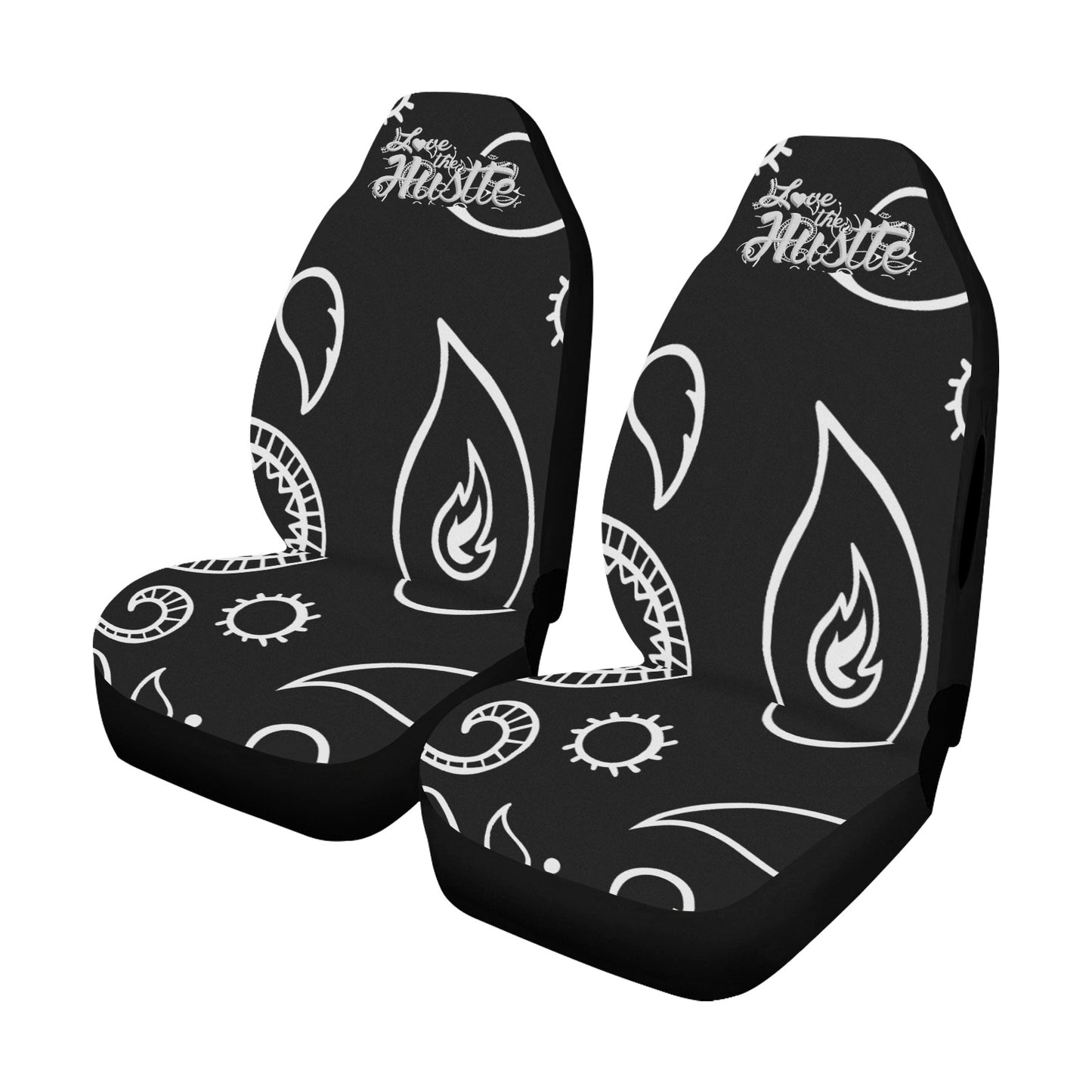 Love The Hustle Car Seat Cover Airbag Compatible(Set of 2)
