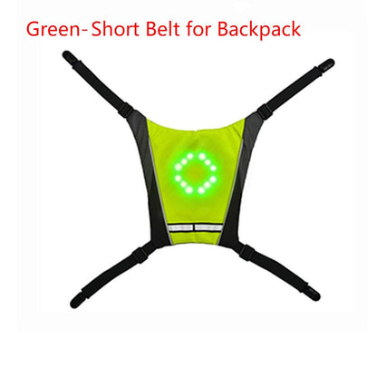 Cycling LED Signal Vest Bike Safety Wireless Turn Signal Light Riding Running Lighting Vest Safety Reflective Warning Vests