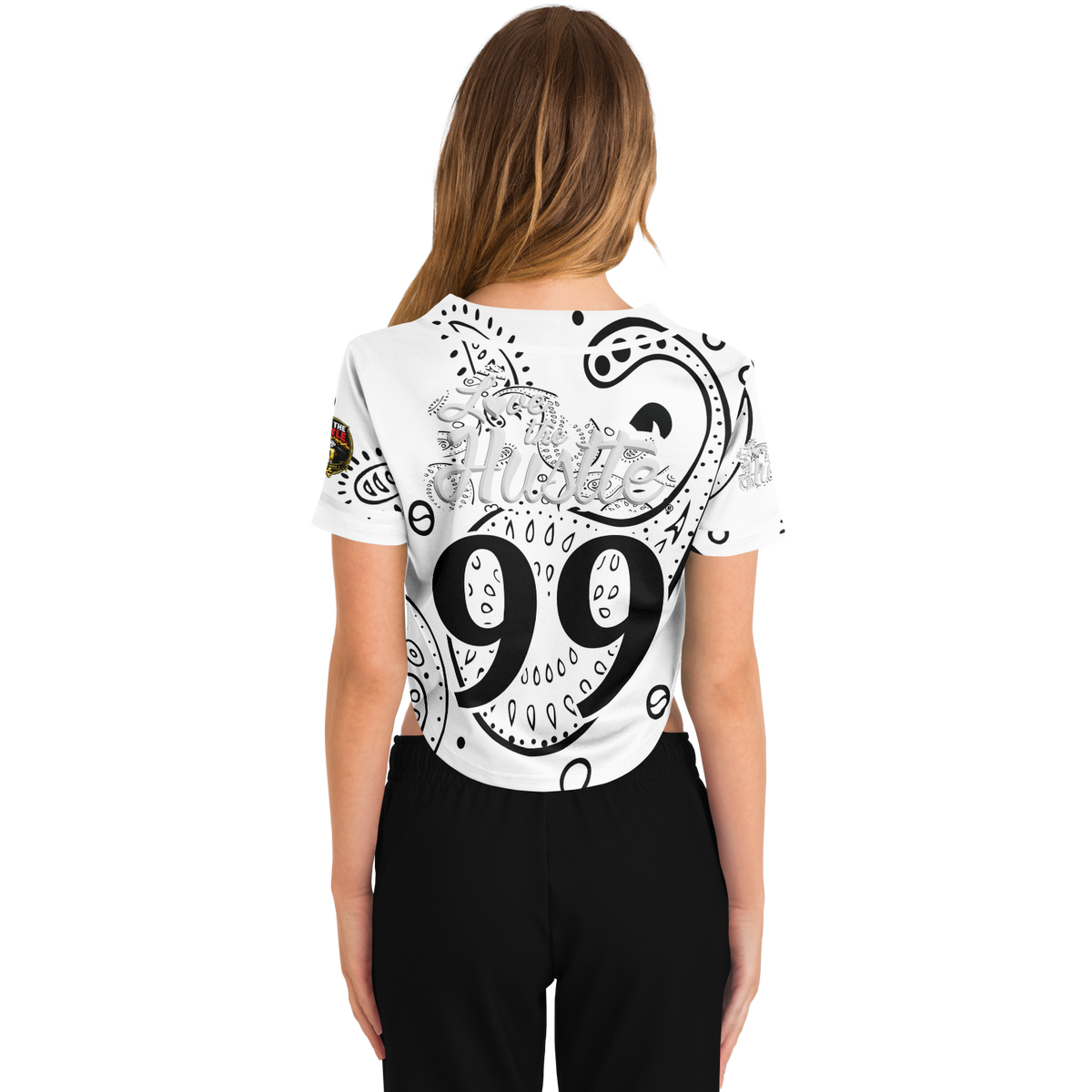 Love The Hustle® Cropped Baseball Jersey - White Squad