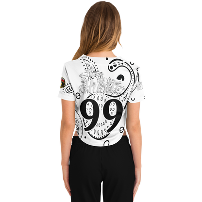 Love The Hustle® Cropped Baseball Jersey - White Squad
