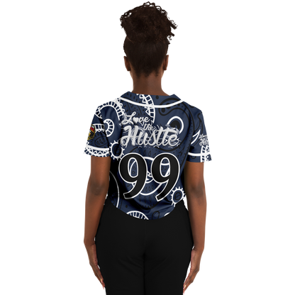 Love The Hustle® Cropped Baseball Jersey - Navy Squad