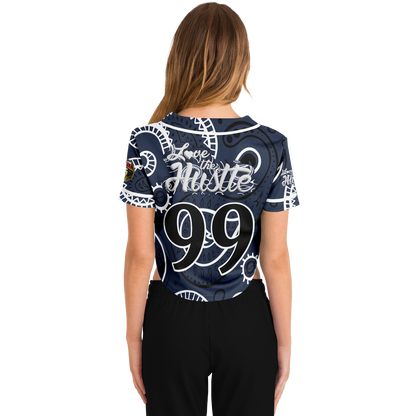 Love The Hustle® Cropped Baseball Jersey - Navy Squad