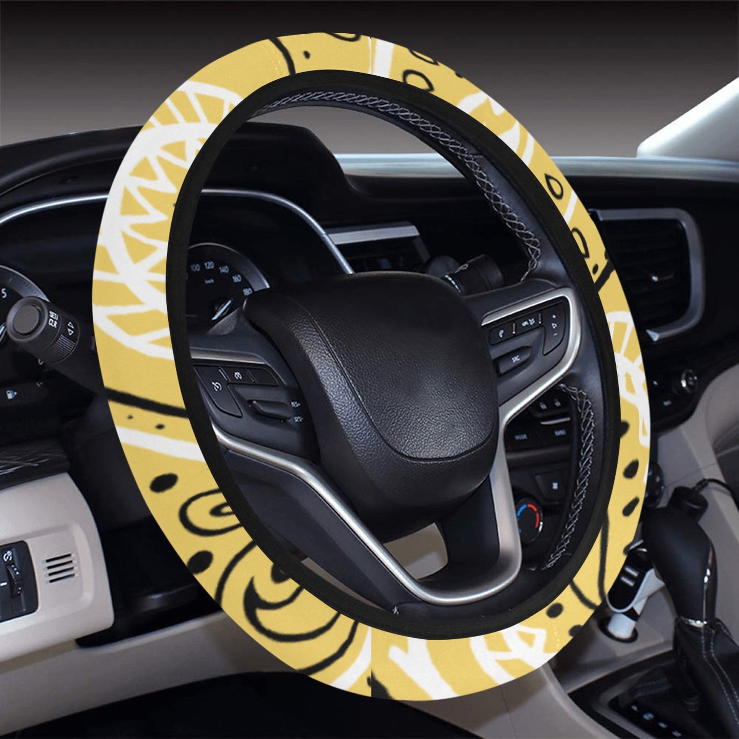 Love The Hustle Auto Steering Wheel Cover with Elastic Edge