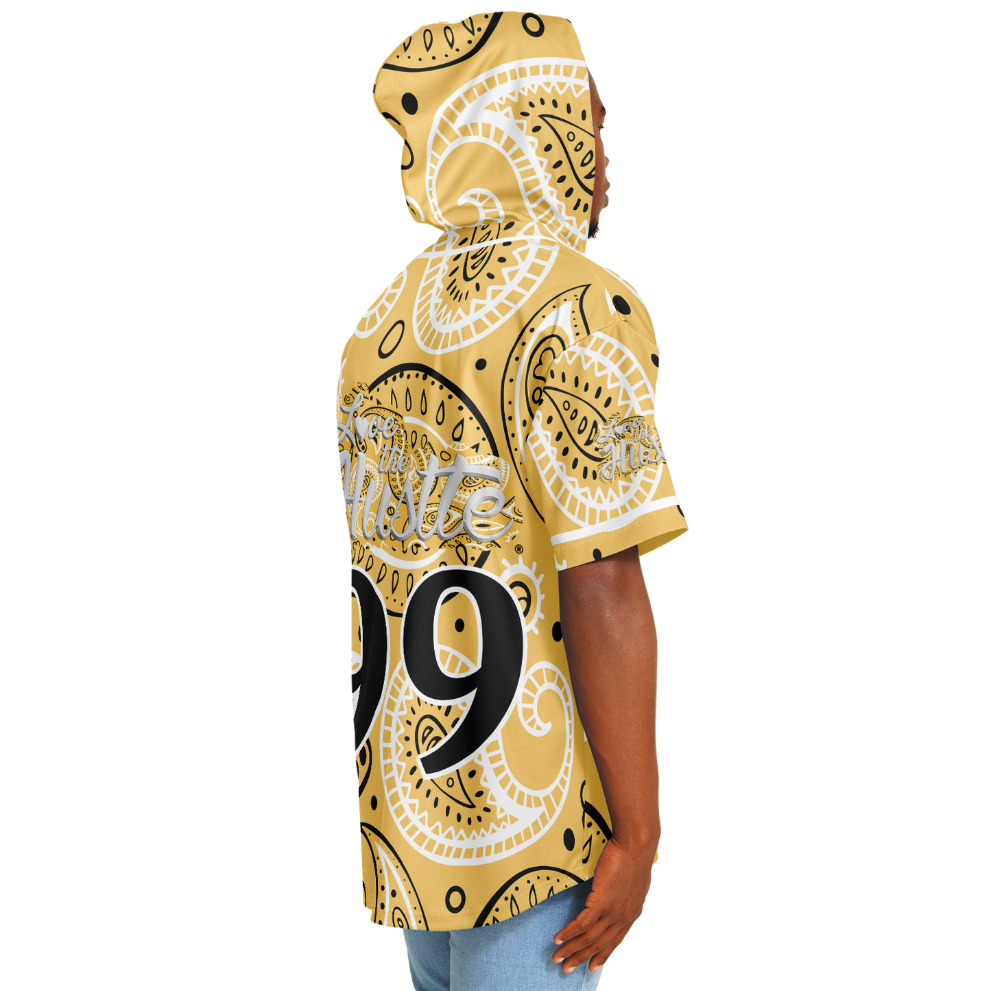 Love The Hustle® Hooded Baseball Jersey - Yellow Squad