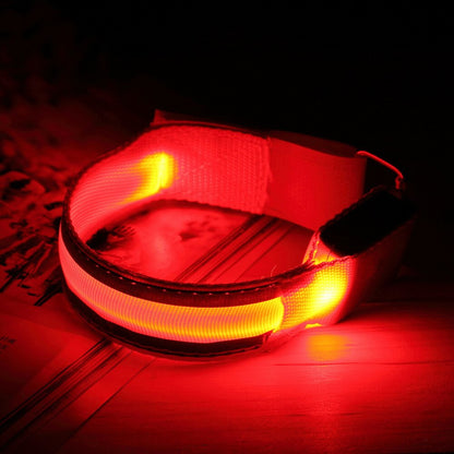 New Arm Warmer Belt Bike LED Armband LED Safety Sports Reflective Belt Strap Snap Wrap Arm Band Armband Hot