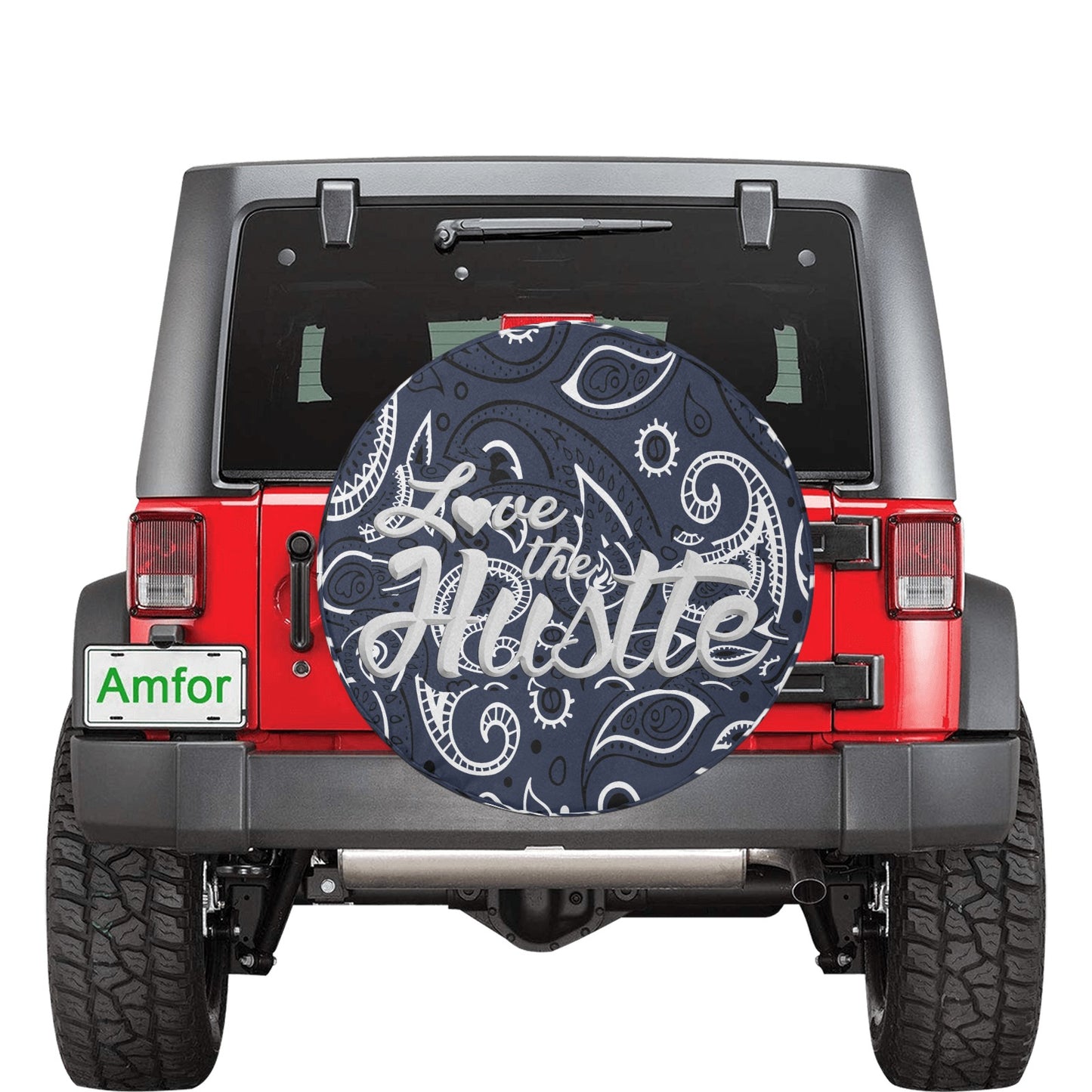 Love The Hustle Spare Tire Cover(Large)(17")