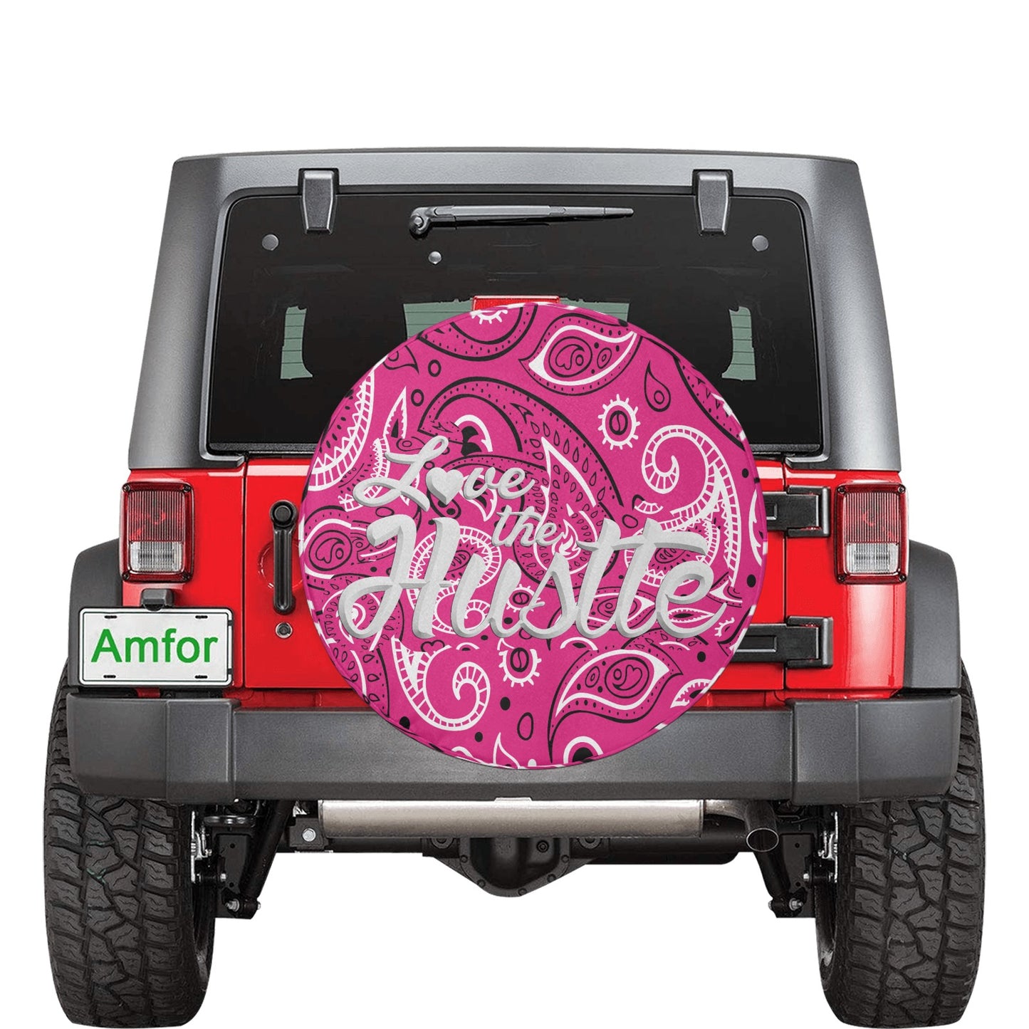 Love The Hustle Spare Tire Cover(Large)(17")