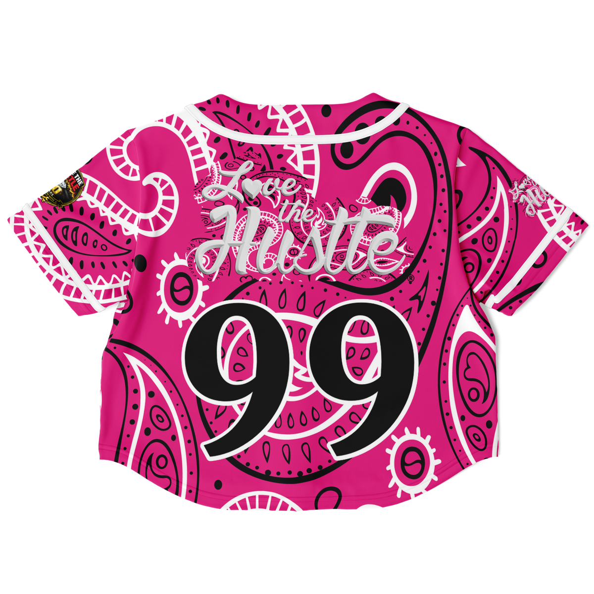 Love The Hustle® Cropped Baseball Jersey - Pink Squad