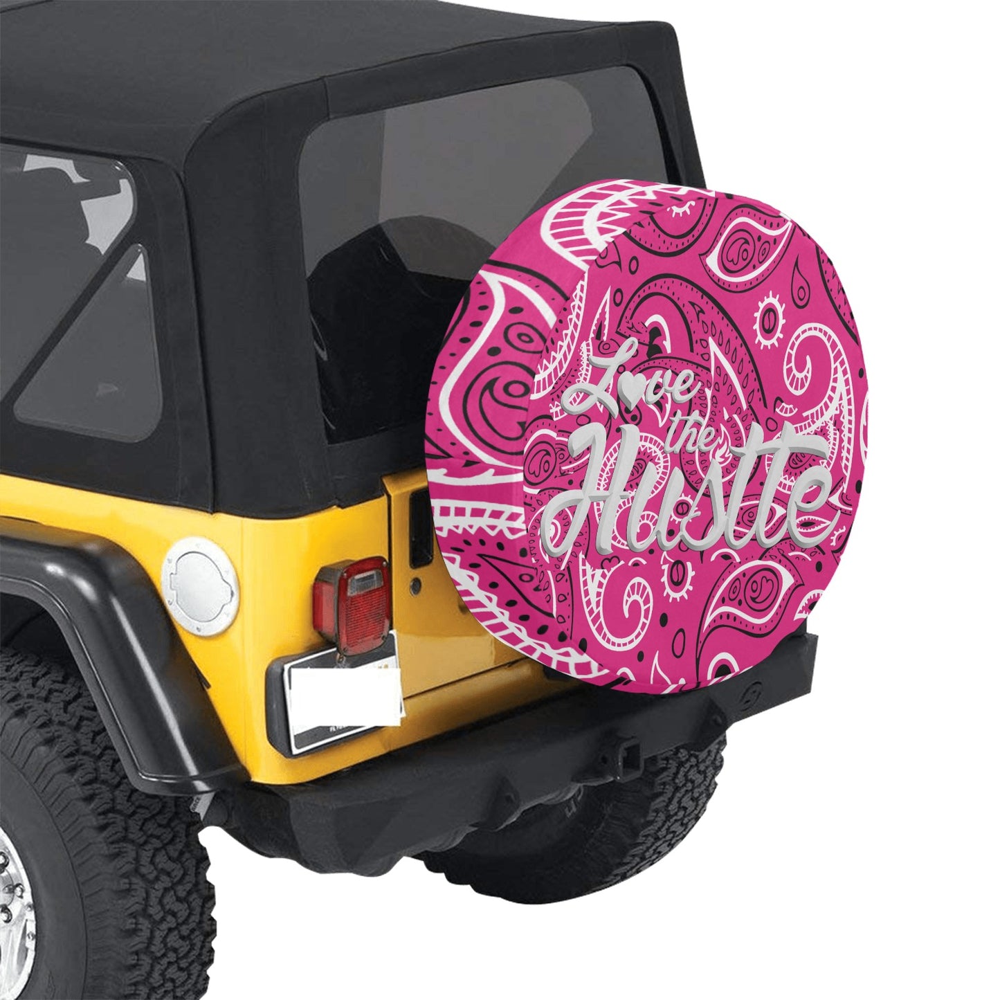 Love The Hustle Spare Tire Cover (Small) (15")