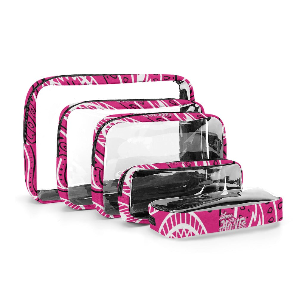 Love The Hustle™ Bandana Transparent Storage Bag – Five in One Collection