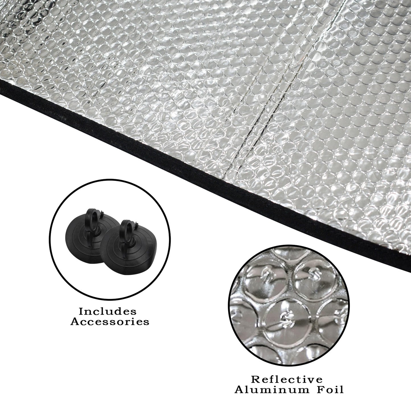 Love The Hustle Auto Sun Shade 57.6" x 27.6"（145cm x 70cm ）
