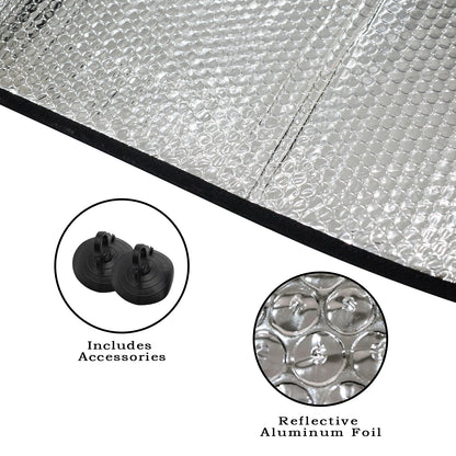 Love The Hustle Auto Sun Shade 57.6" x 27.6"（145cm x 70cm ）