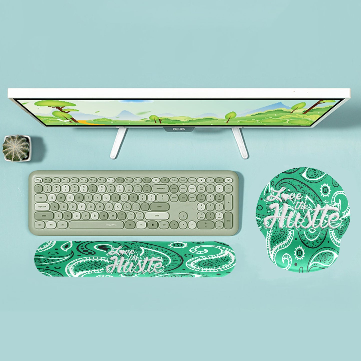 Love The Hustle Mouse Pad and Hand Rest Set