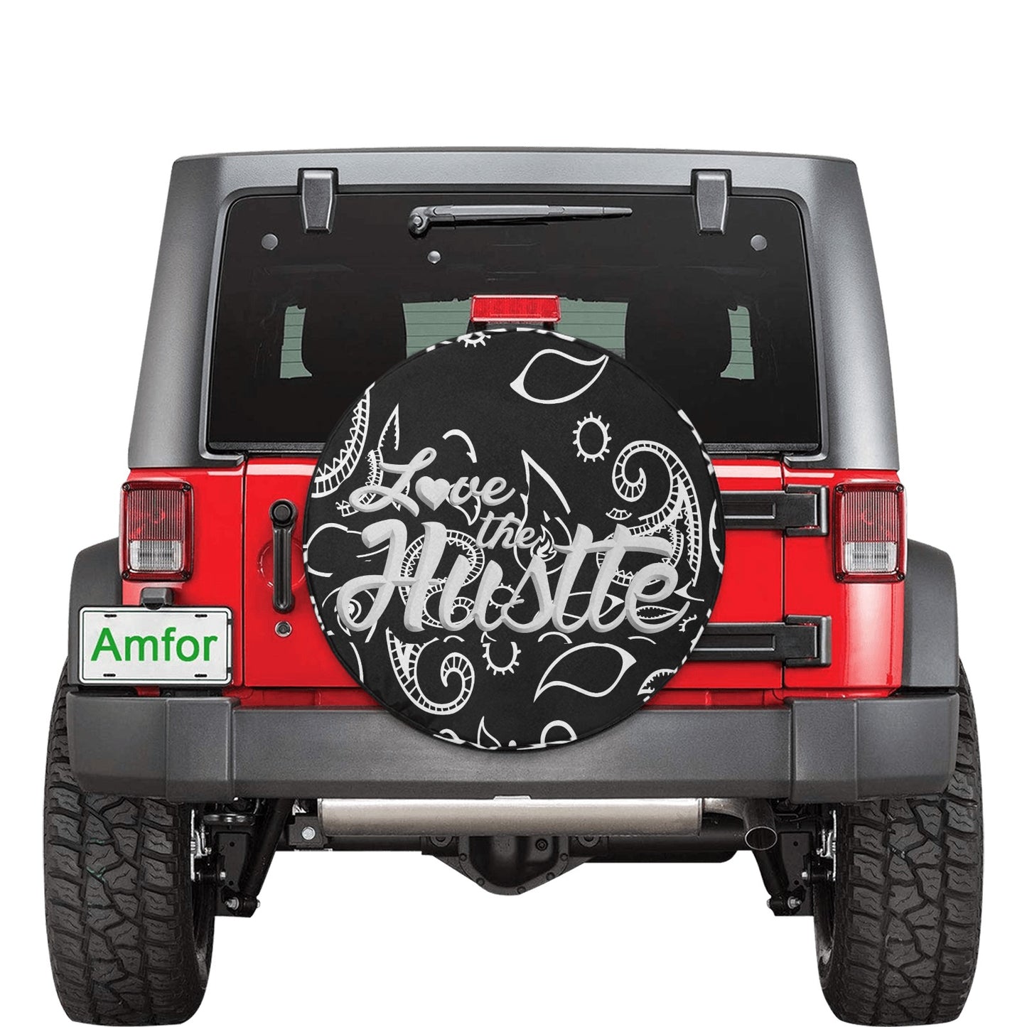 Love The Hustle Spare Tire Cover (Small) (15")