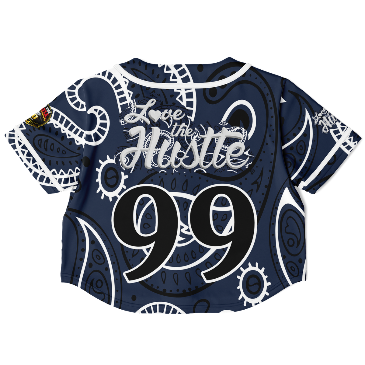 Love The Hustle® Cropped Baseball Jersey - Navy Squad