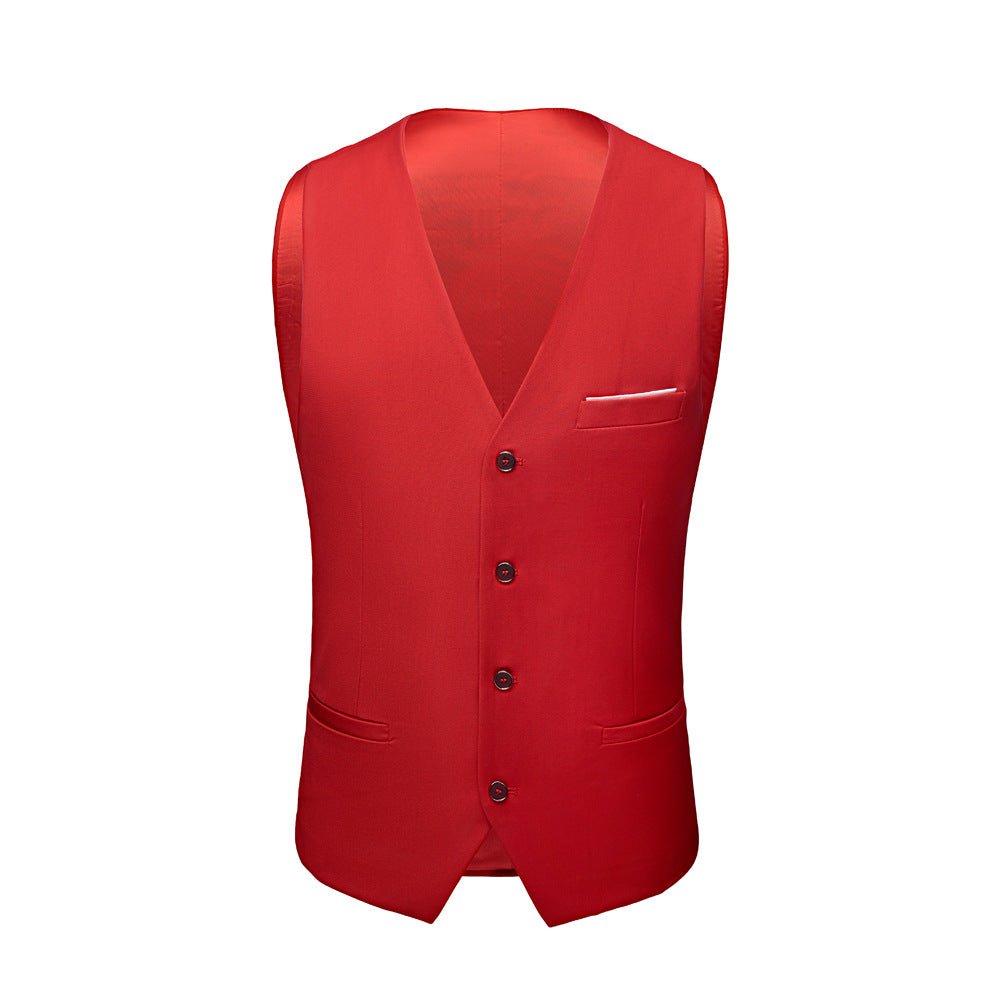 Men’s Business Suit Set – Long Sleeve Button-Up & Skinny Fit Trousers