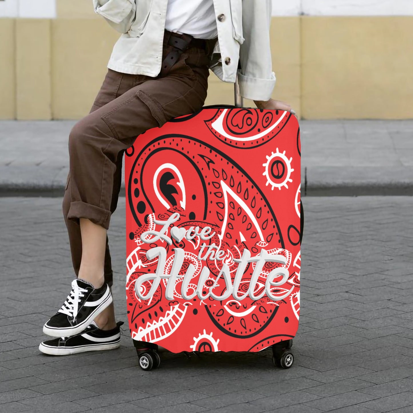 Love The Hustle™ Bandana Luggage Cover Collection (Extra Large – 28"–30")