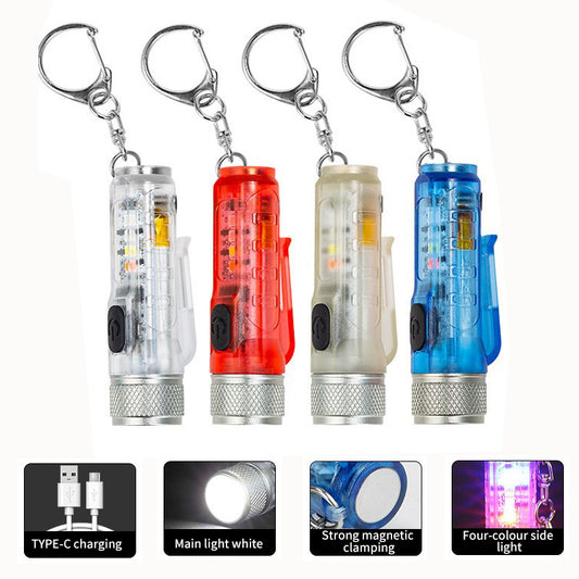 USB Rechargeable Multi-Function Flashlight Strong Light Super Bright Waterproof Long-Range Outdoor Household Portable LED Mini Flashlight