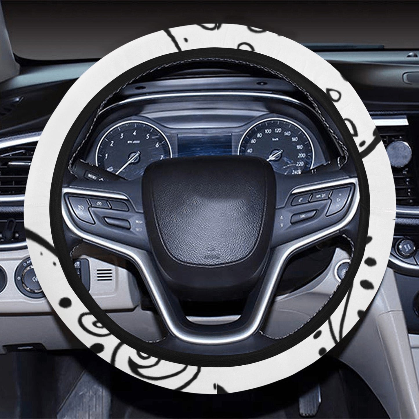 Love The Hustle Auto Steering Wheel Cover with Elastic Edge
