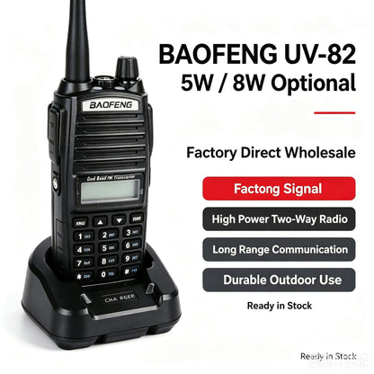 Baofeng UV-82 Dual Band Two-Way Radio High Power Walkie Talkie for Outdoor Driving