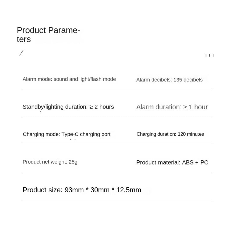 Personal Alarm – 135dB Siren + Dual Mode Outdoor Flashlight