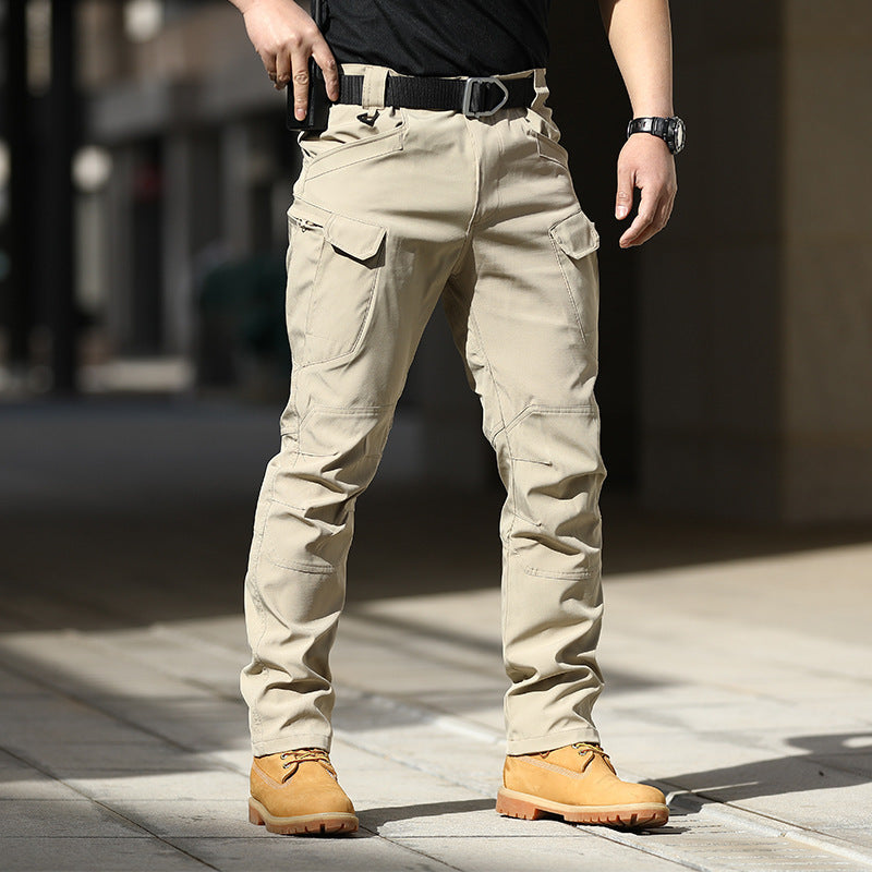 Pantalones tácticos de camuflaje para entrenamiento, pantalones elásticos de trabajo para exteriores en primavera y otoño, pantalones de asalto holgados de tela suave