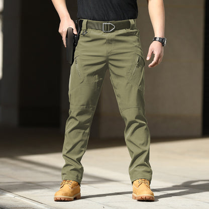 Pantalones tácticos de camuflaje para entrenamiento, pantalones elásticos de trabajo para exteriores en primavera y otoño, pantalones de asalto holgados de tela suave