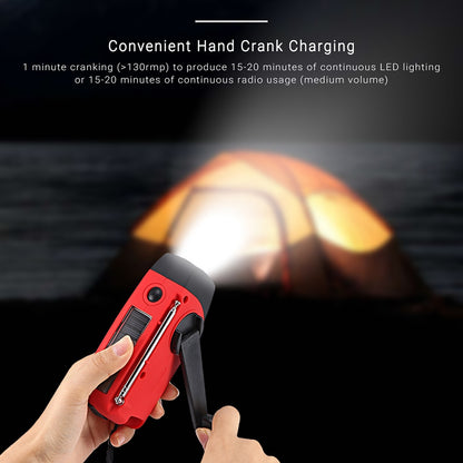 Portable Solar Radio – Hand Crank Self-Powered Emergency Survival