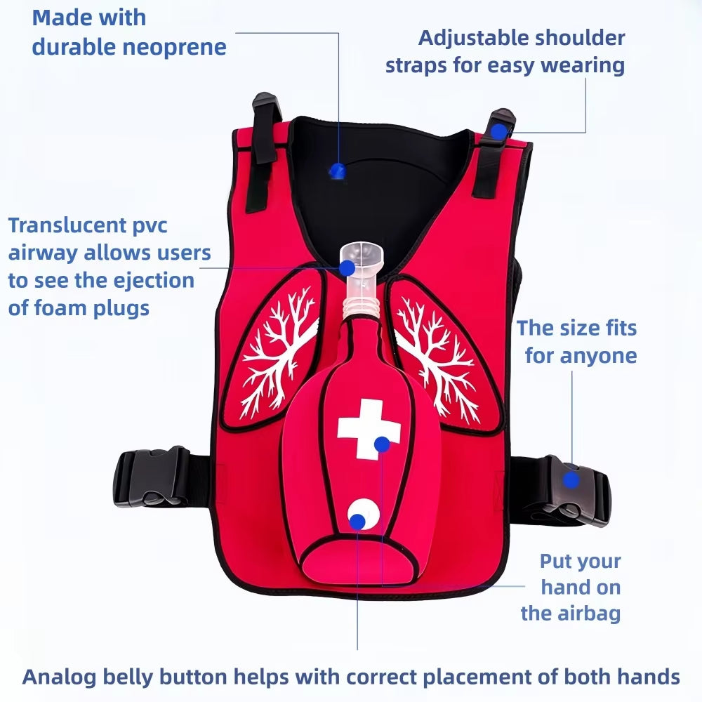 Adult & Child Heimlich Maneuver Training Vest – Choking First Aid Simulation
